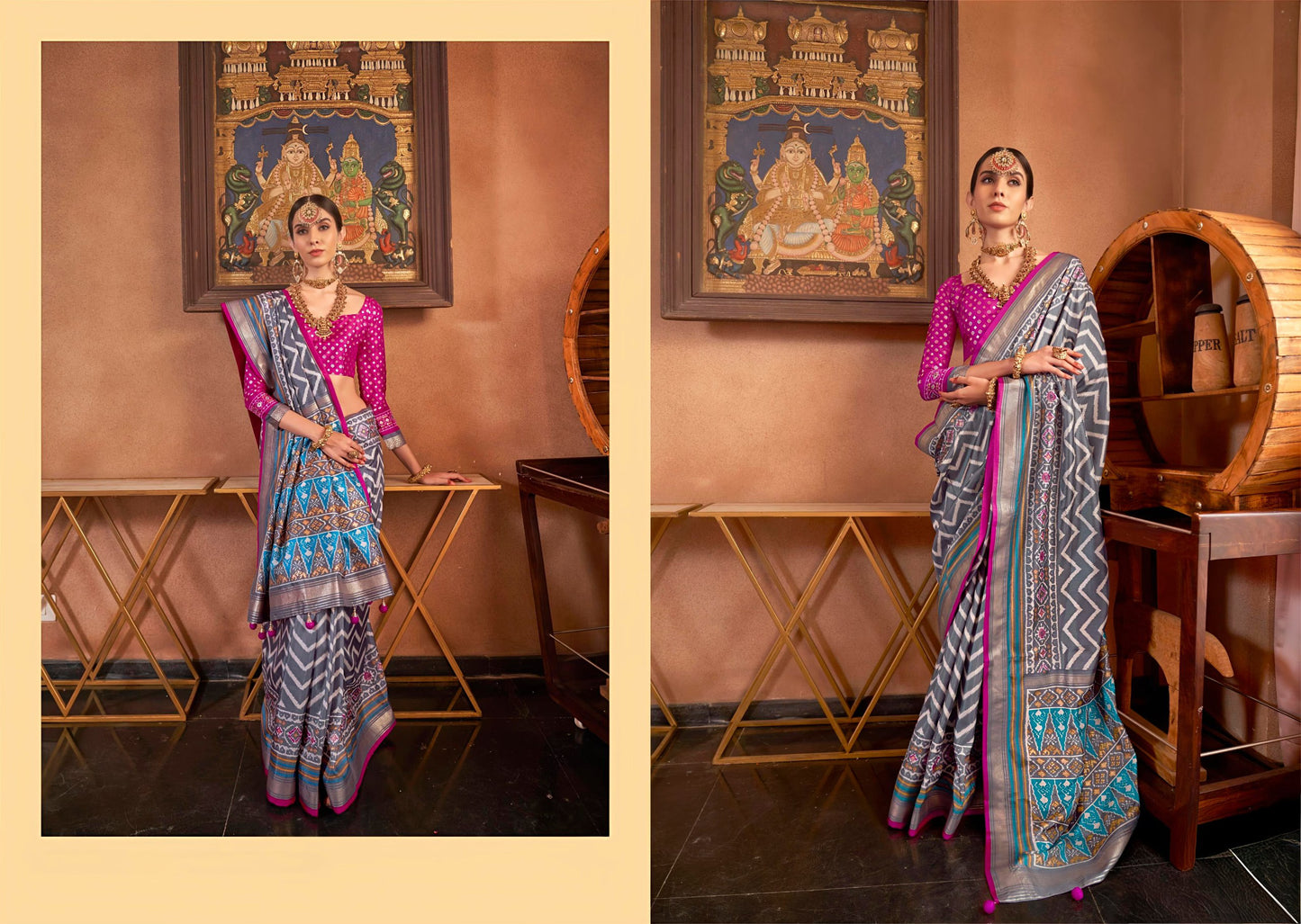 Festive Premium Patola Silk Saree with Woven Details