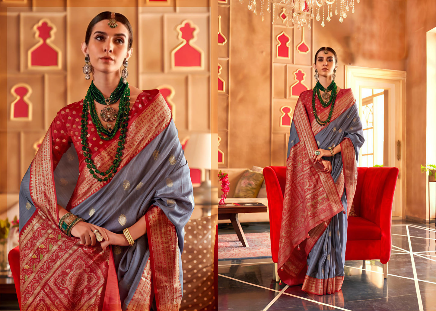 Premium Heritage Patola Saree Crafted From Banarasi Silk