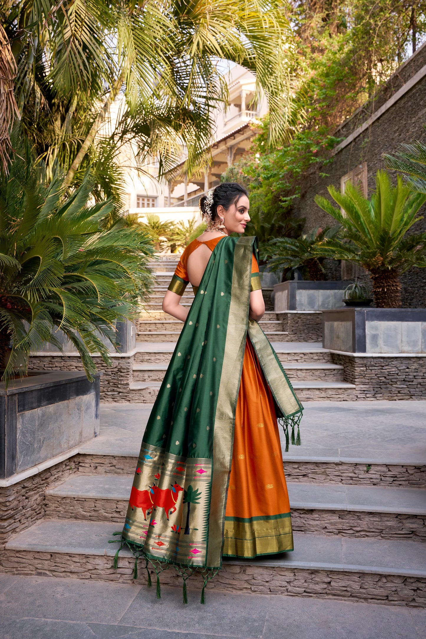 Jequard Silk Paithani Lehenga Choli With Dupatta