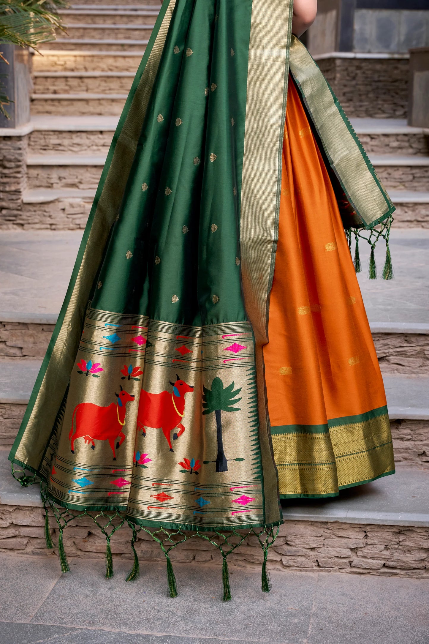 Jequard Silk Paithani Lehenga Choli With Dupatta