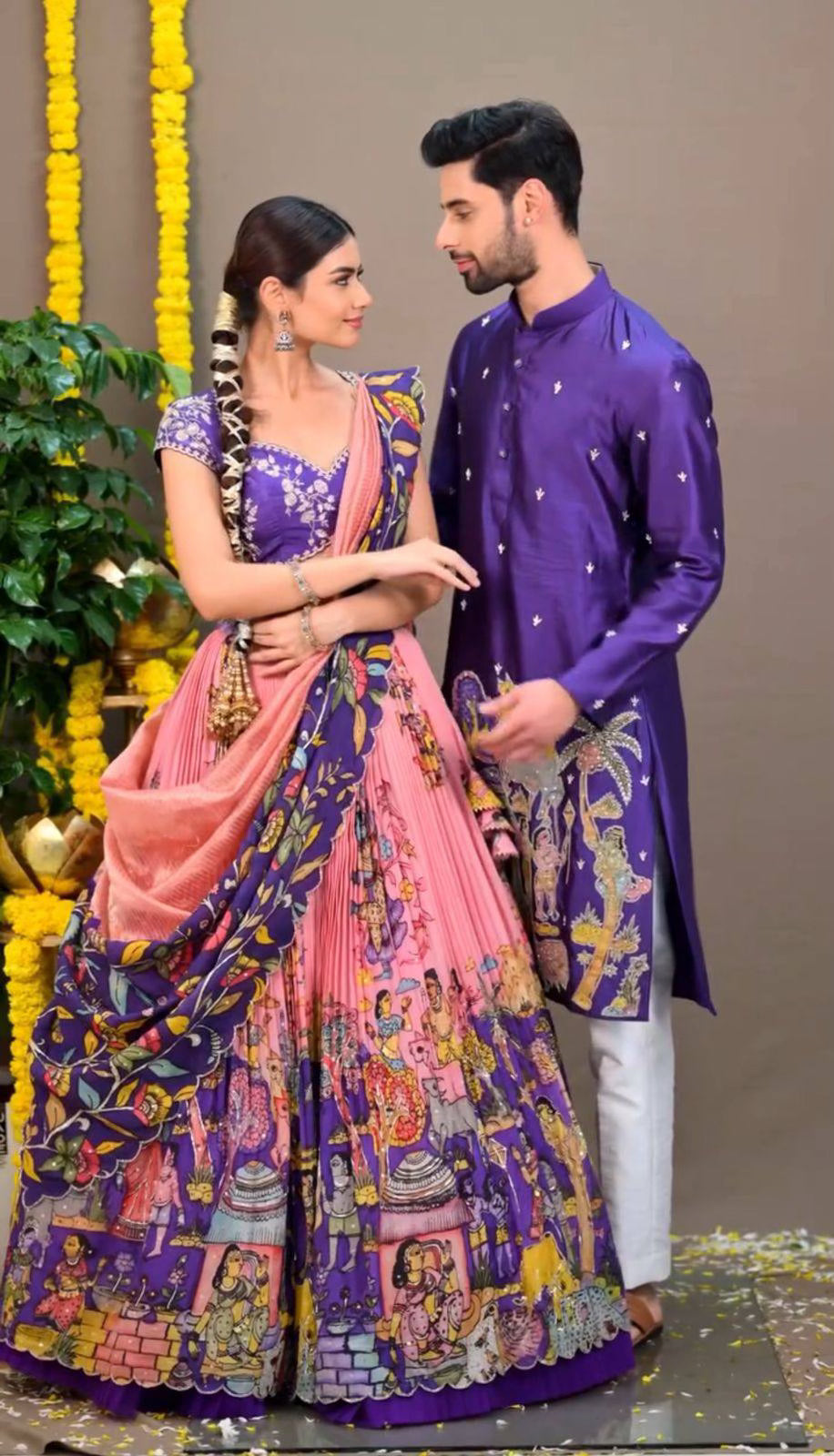 Designer Kalamkari Cotton Lehenga Choli