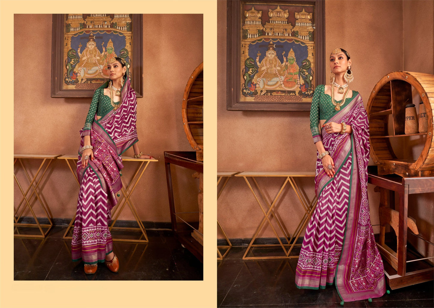 Traditional Patola Motifs Premium Silk Saree