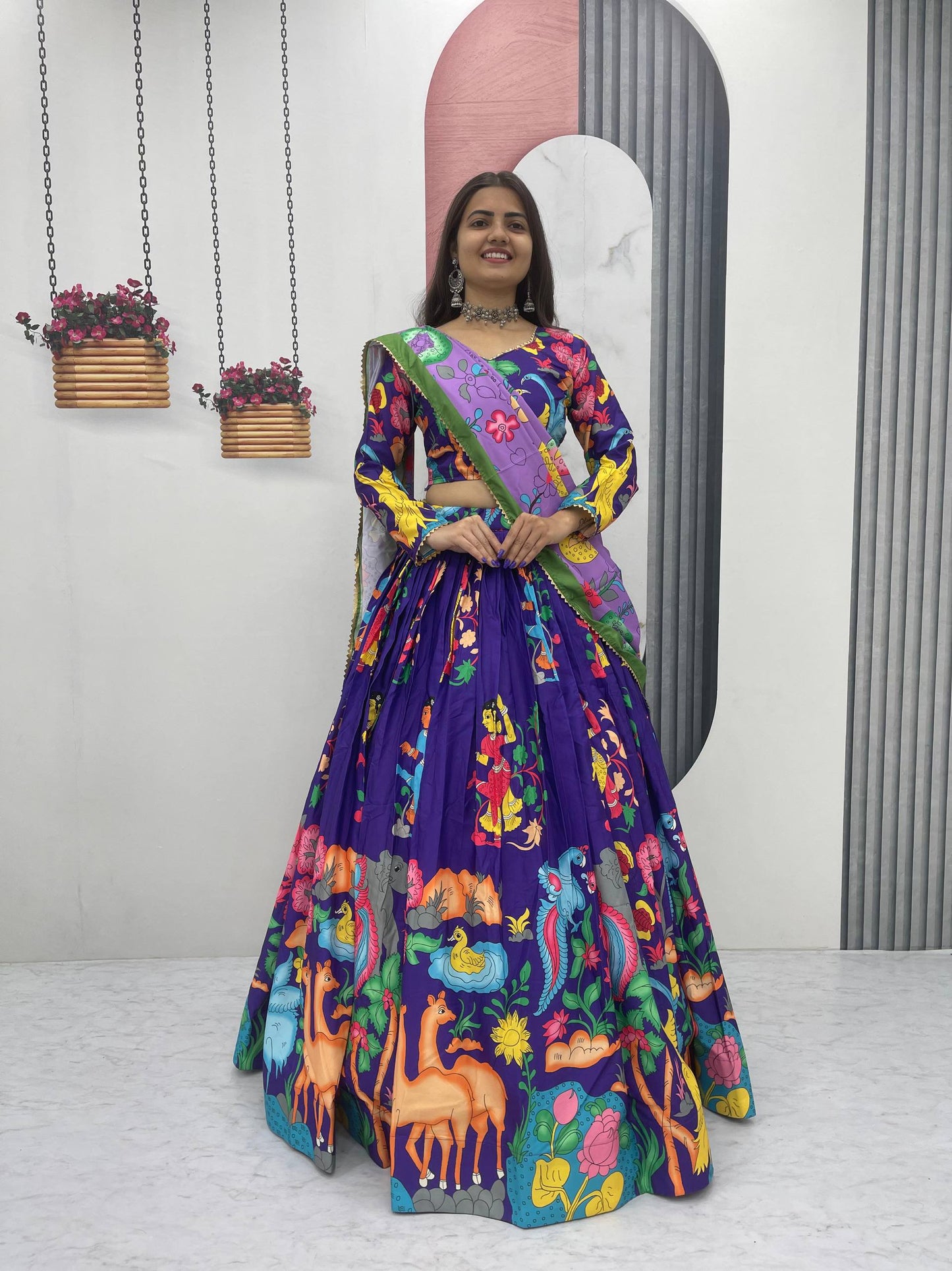 Lightweight Kalamkari Cotton Lehenga Choli