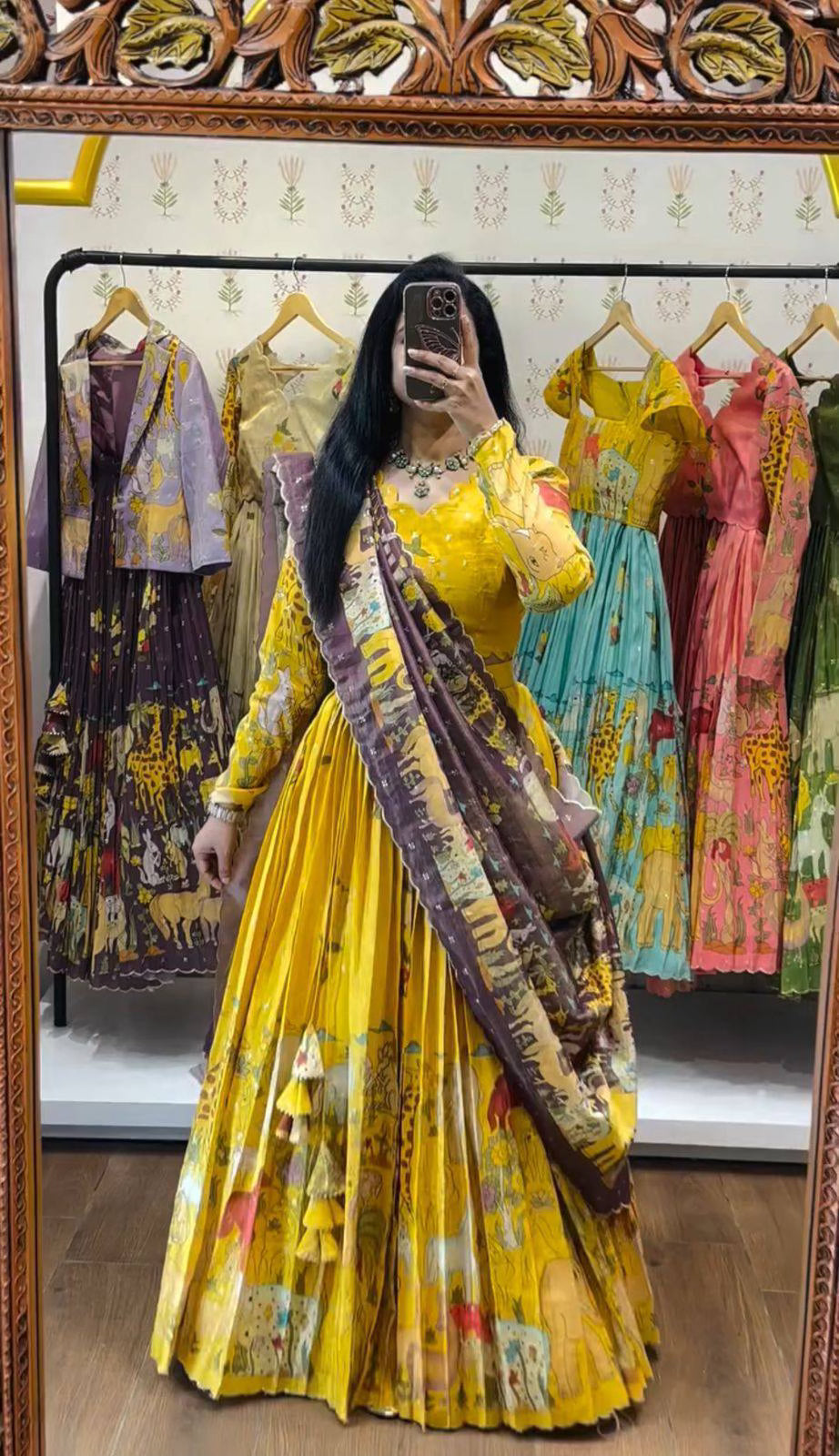 Festive Lehenga Choli in Kalamkari