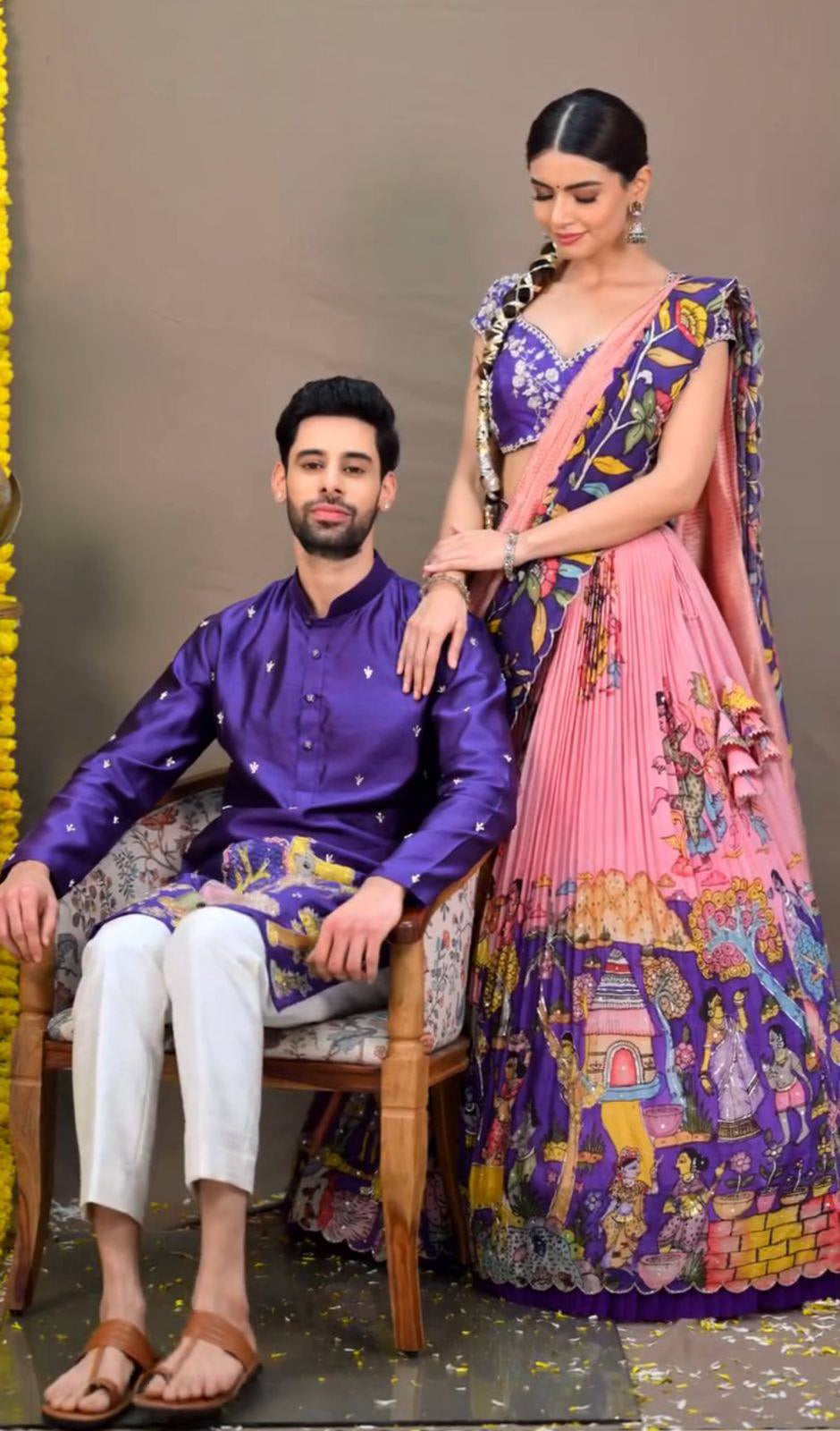 Designer Kalamkari Cotton Lehenga Choli