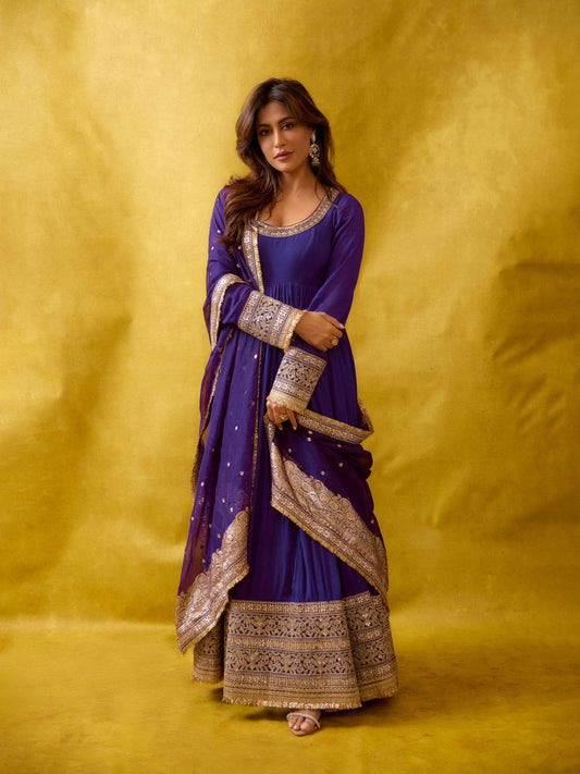 DESIGNER ANARKALI GOWN WITH ELEGANT DUPATTA