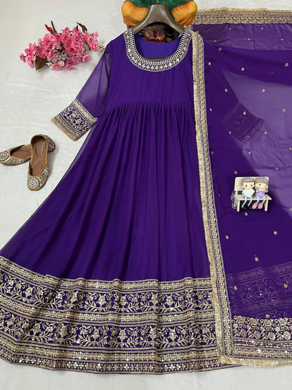 DESIGNER ANARKALI GOWN WITH ELEGANT DUPATTA