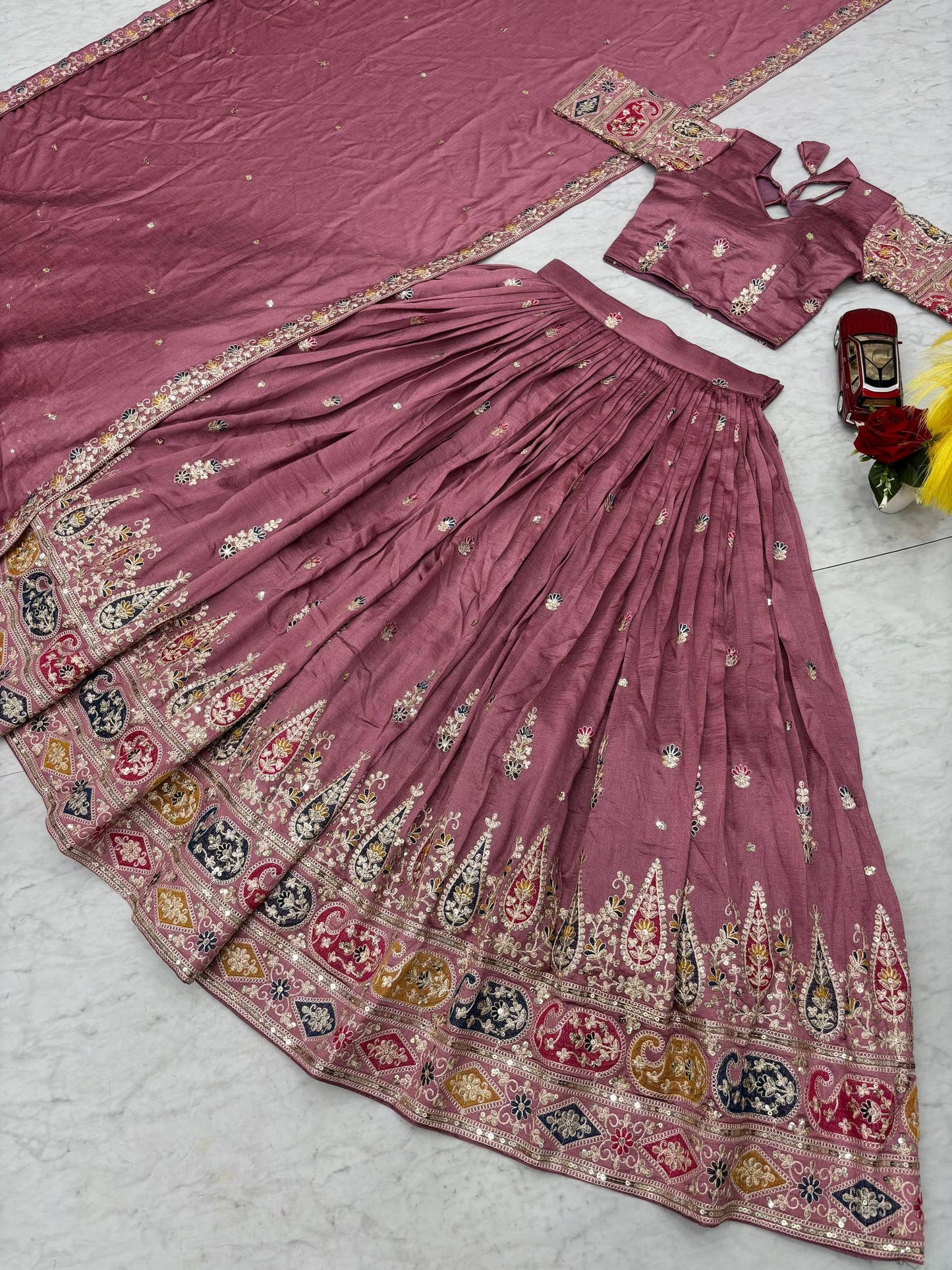 Blush Pink Silk Lehenga Choli
