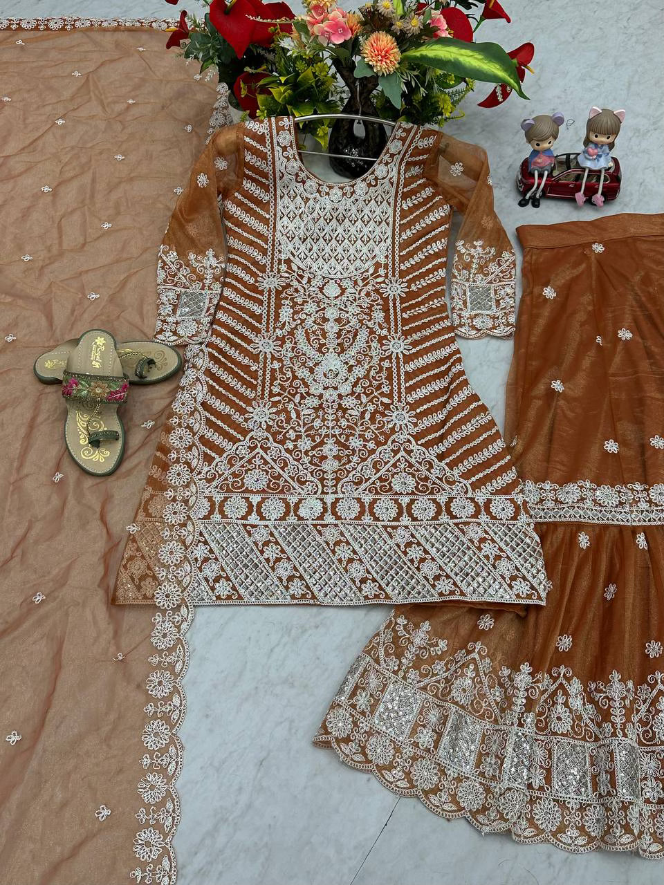 Designer Farshi Sharara & Dupatta Set
