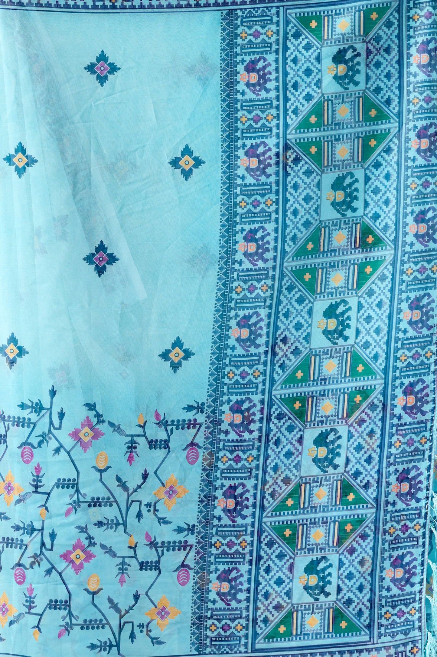 Refreshing Sea Green Tone Soft Georgette Saree