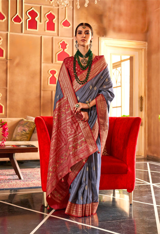 Premium Heritage Patola Saree Crafted From Banarasi Silk