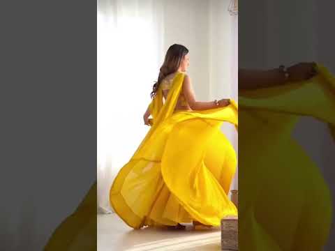 Yellow Haldi Special Georgette Lehenga Choli With Dupatta Set