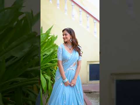 Sky Blue Embroidered Georgette Lehenga Choli For Wedding