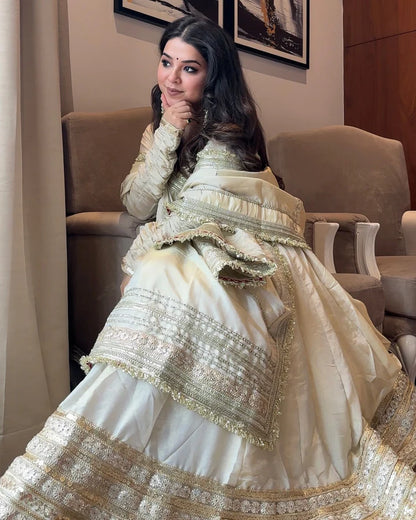 Off White Colour Trending Anarkali Suit Set