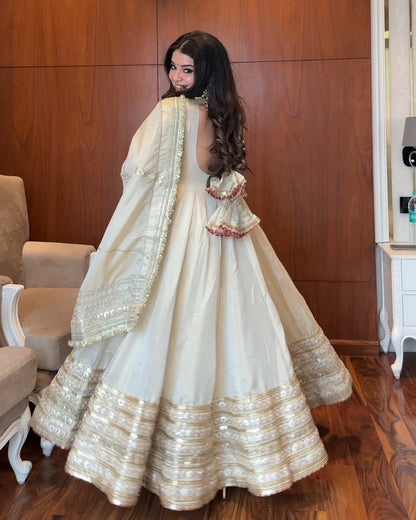 Off White Colour Trending Anarkali Suit Set