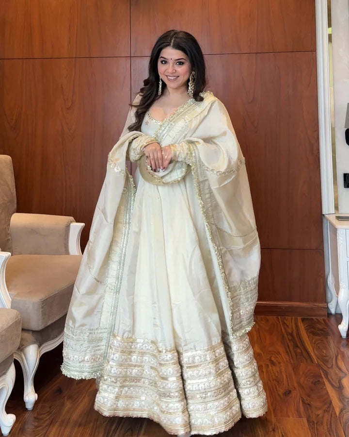 Off White Colour Trending Anarkali Suit Set