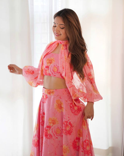 PURE SOFT ORGANZA SILK FABRIC FULLY FLAIR KALI PATTERN AND CANVAS PATTA WITH DUPPTA SET ,PENT READY TO WEAR