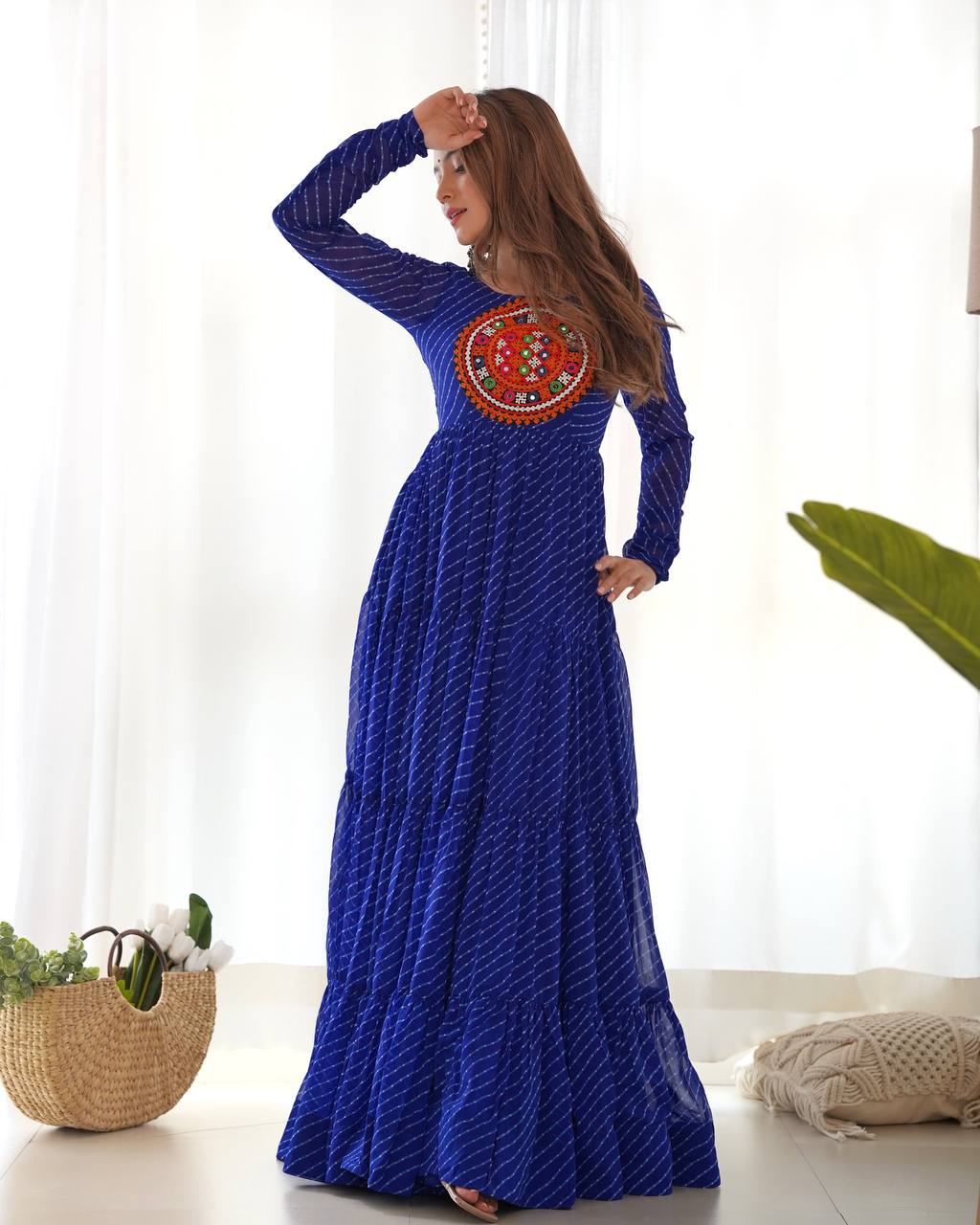 PURE SOFT CRUNCHY SILK FABRIC TOP WITH DUPPTA SET,SHARARA READY TO WEAR