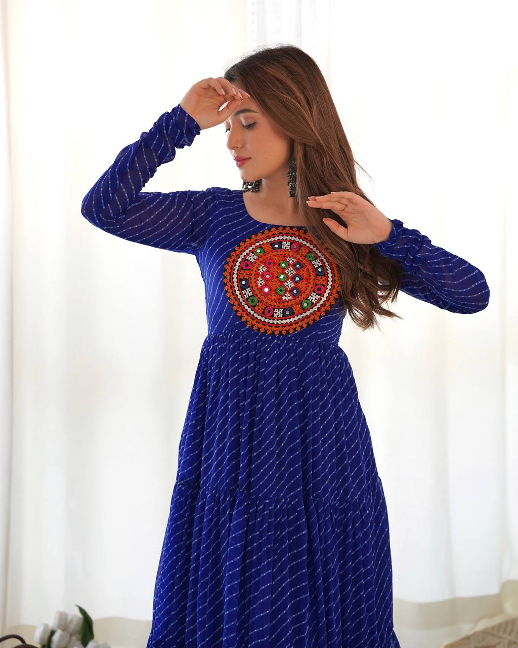 PURE SOFT CRUNCHY SILK FABRIC TOP WITH DUPPTA SET,SHARARA READY TO WEAR