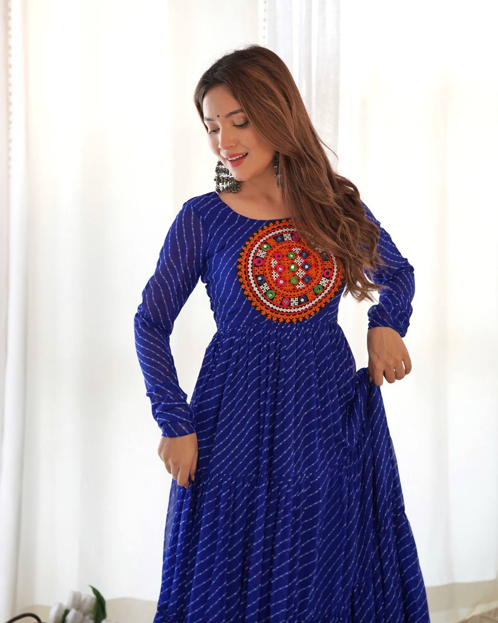 PURE SOFT CRUNCHY SILK FABRIC TOP WITH DUPPTA SET,SHARARA READY TO WEAR