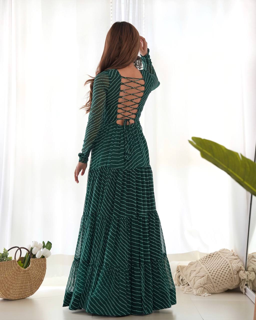TIMELESS LAHERIYA ANARKALI – DESIGNER FULL FLAIR FOX GEORGETTE READY PIECE
