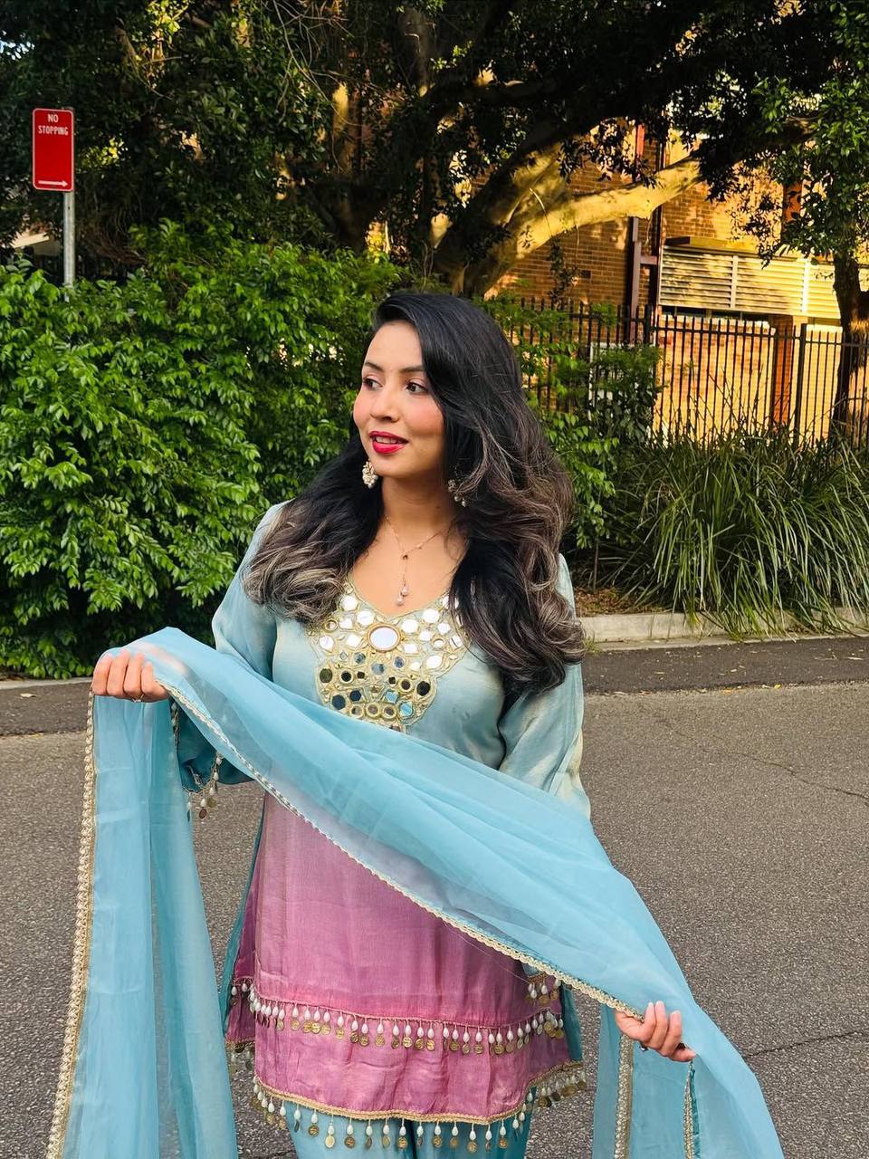 Trendy Women Exclusive Plazo Set With Dupatta Elegant 3 Piece Outfit