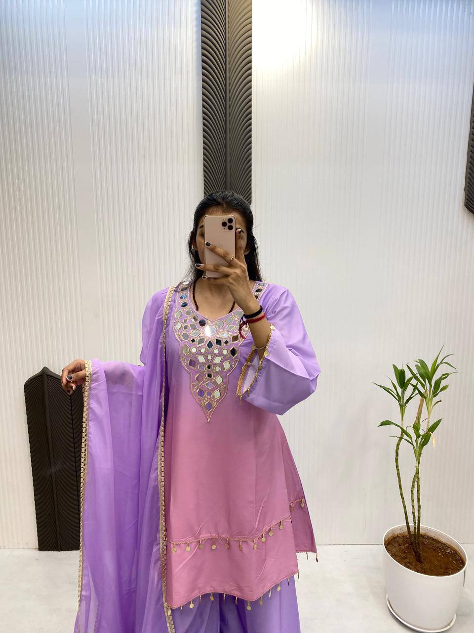 Trendy Women Exclusive Plazo Set With Dupatta Elegant 3 Piece Outfit