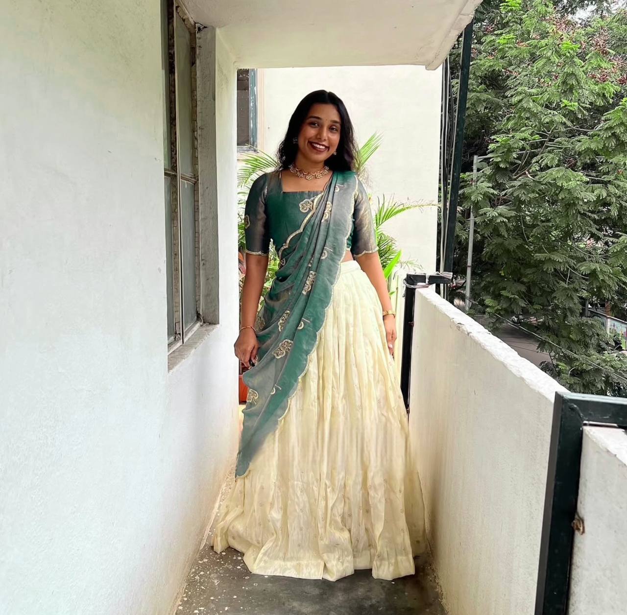 Light Green fendy silk thread & sequence work lehenga choli