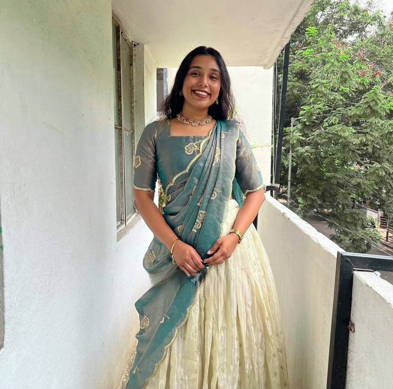 Light Green fendy silk thread & sequence work lehenga choli
