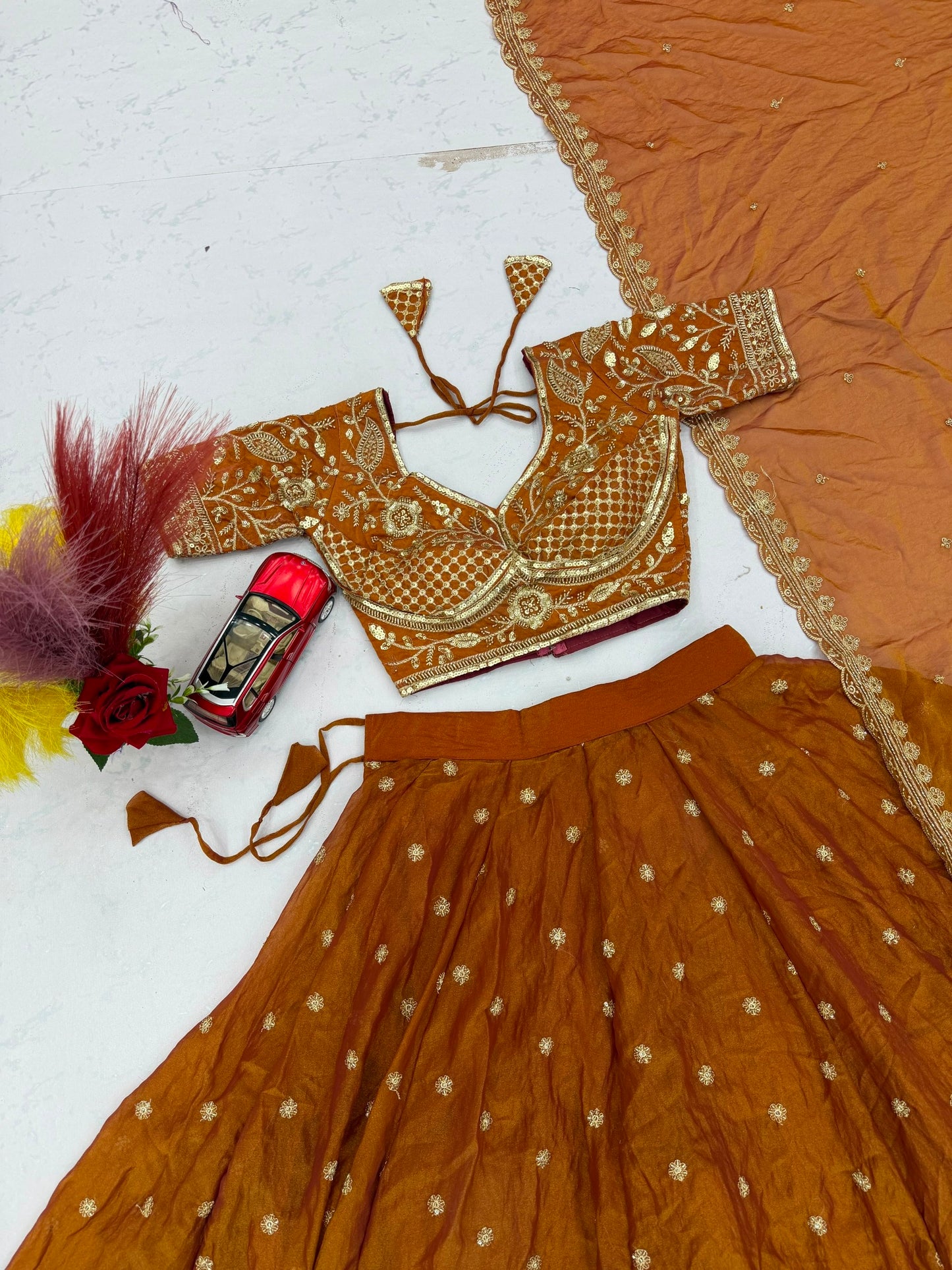 Mustard Yellow & Turquoise Designer Embroidered Lehenga Choli Set with Dupatta | Traditional Festive Wear for Women | Navratri Garba & Dandiya Ethnic Outfit