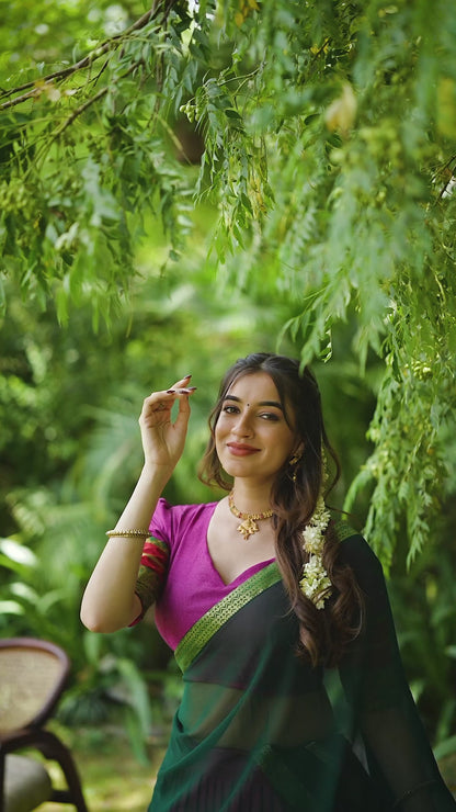 Ethnic Traditional Lehenga Choli with Zari Weaving Work