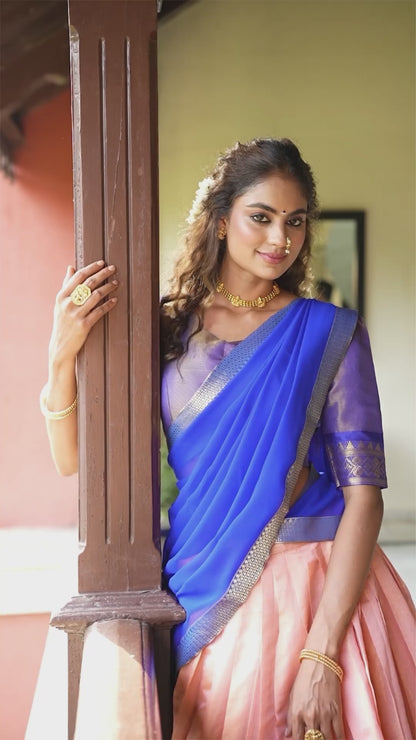 Heavy Traditional Kanchipuram Lehenga Set