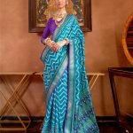 Gorgeous Festive Premium Patola Silk Saree with Contrast Blouse Piece