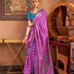 Purple Zari Finish Premium Patola Silk Saree