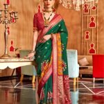 Emerald Green Premium Banarasi Silk Patola Saree