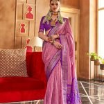 Blush Pink Ethnic Banarasi Silk Patola Saree