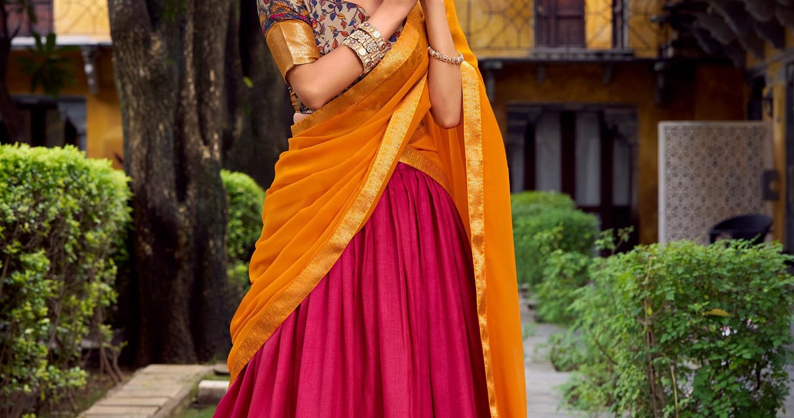 Vibrant Color Gorgeous SIlk with Zari Work Lehenga Choli