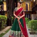 Traditional Silk Lehenga Choli with Zari Weaving Work