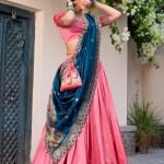 Gorgeous Pink Jacquard Silk Paithani Lehenga Set