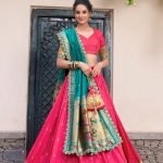 Florescent Pink Silk Paithani Lehenga Choli