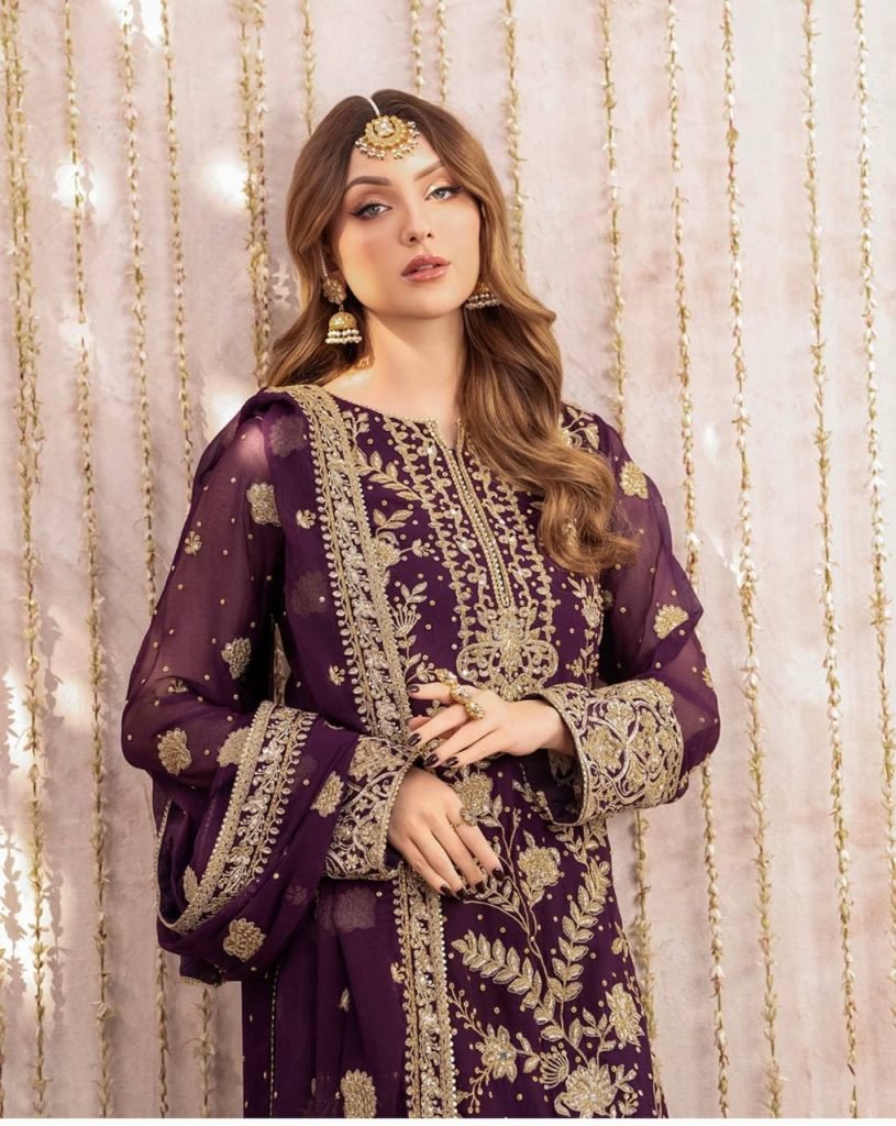 Purple Launching New Đěsigner Party Wear Look Heavy Fox Georgette Top Plazzo & Dupatta Set