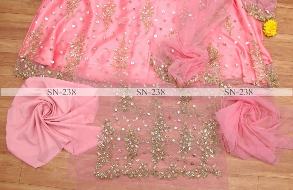 Latest Light Pink Color Sequin Work Lehenga