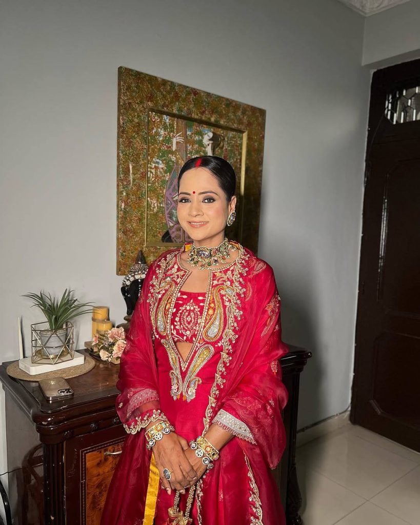 Rani chinon sequins embroidery work kurti-pant & blouse and dupatta set