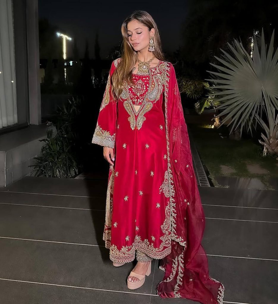 Rani chinon sequins embroidery work kurti-pant & blouse and dupatta set