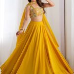 Yellow Haldi Special Georgette Lehenga Choli With Dupatta Set