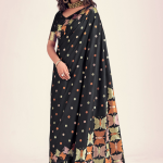 Banarasi Silk Zari Weaving Black Saree With Blouse