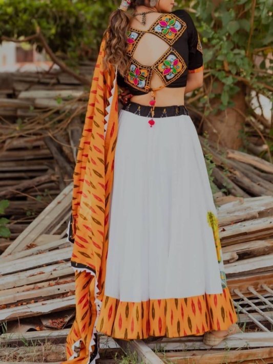 Navratri Special Black & Orange chaniya choli