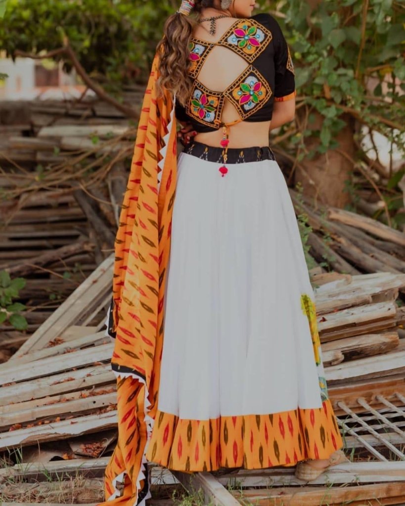 Navratri Special Black & Orange chaniya choli