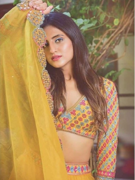 Haldi Rasam Wear Floral Chaniya Choli Standard Blouse