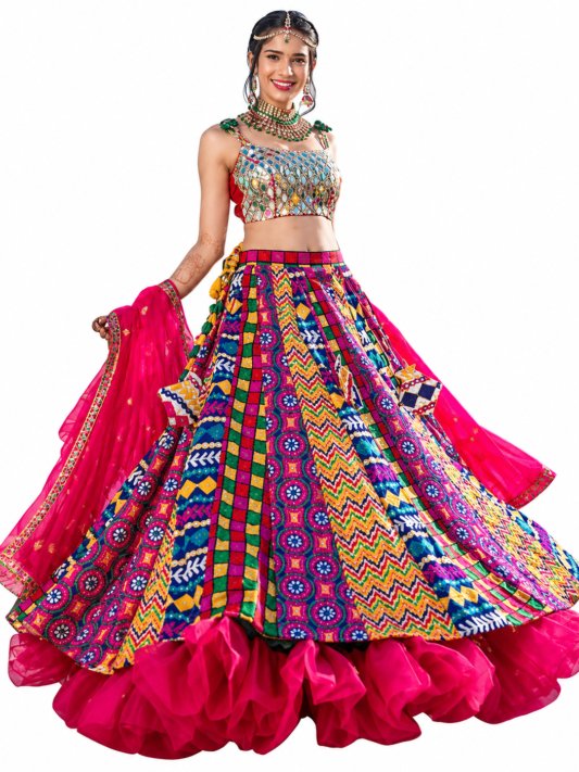 Navratri Special Designer Red Chaniya Choli